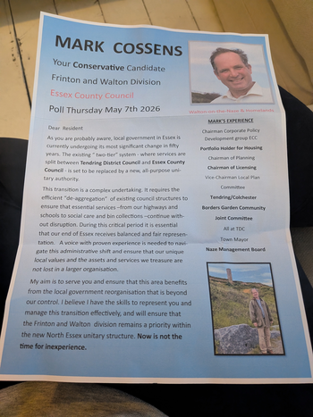 Thumbnail of leaflet from Mark Alan Cossens