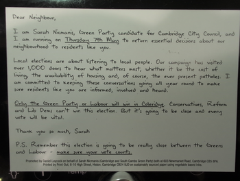 Thumbnail of leaflet from Sarah Louise Nicmanis