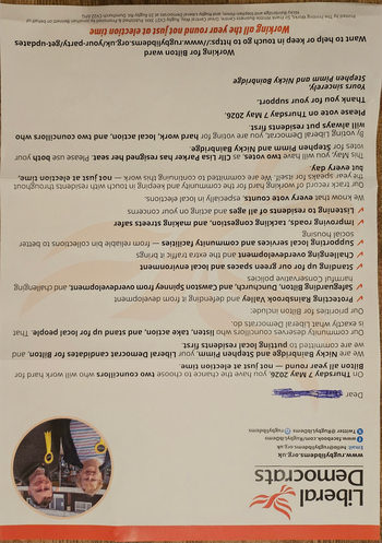 Thumbnail of leaflet from Nicky Bainbridge