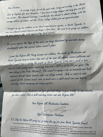 Thumbnail of leaflet from Nigel Christopher Parkinson