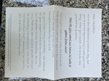 Thumbnail of leaflet from Sam Davis