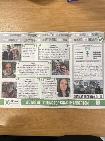 Thumbnail of leaflet from Charlie Anderton
