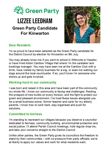 Thumbnail of leaflet from Lizzee Leedham