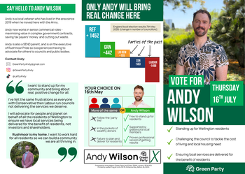 Thumbnail of leaflet from Andy Wilson