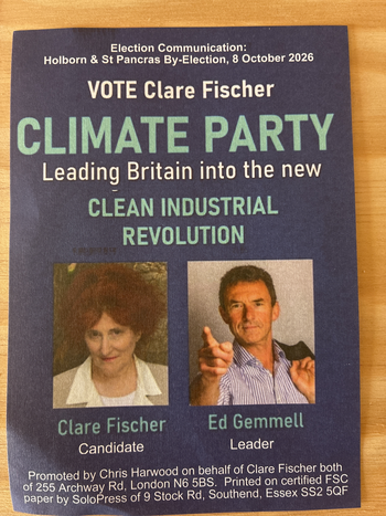 Thumbnail of leaflet from Clare Fischer