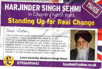 Thumbnail of leaflet from Harjinder Sehmi