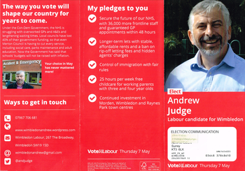 Thumbnail of leaflet from Andrew Judge