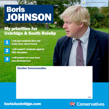 Thumbnail of leaflet from Boris Johnson