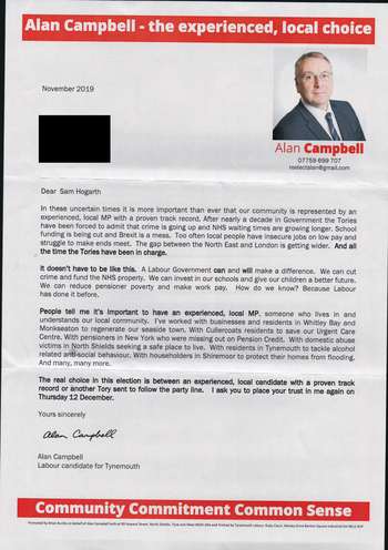 Thumbnail of leaflet from Alan Campbell