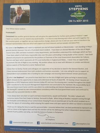 Thumbnail of leaflet from Ian Rodney Stephens