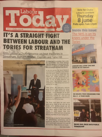 Thumbnail of leaflet from Chuka Umunna