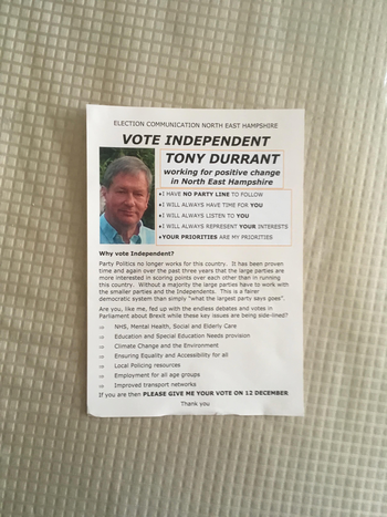 Thumbnail of leaflet from Tony Durrant