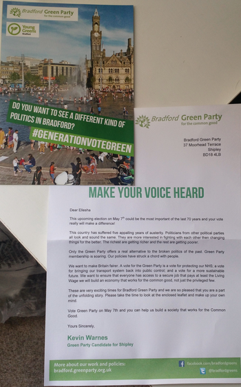 Thumbnail of leaflet from Kevin Warnes