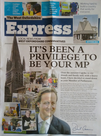 Thumbnail of leaflet from David Cameron