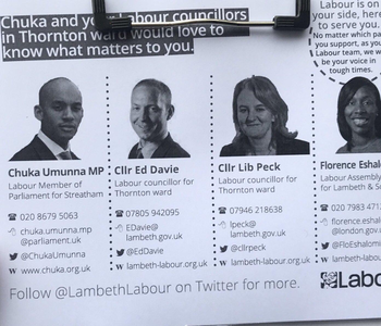 Thumbnail of leaflet from Chuka Umunna