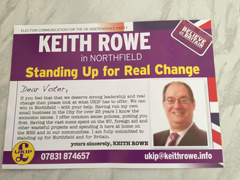 Thumbnail of leaflet from Keith Alexander Rowe