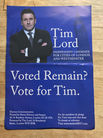 Thumbnail of leaflet from Tim Lord