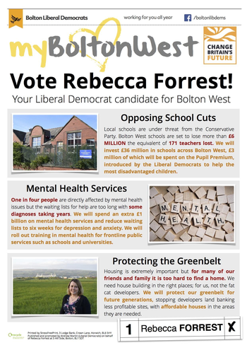 Thumbnail of leaflet from Rebecca Forrest