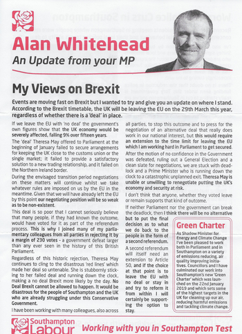 Thumbnail of leaflet from Alan Whitehead