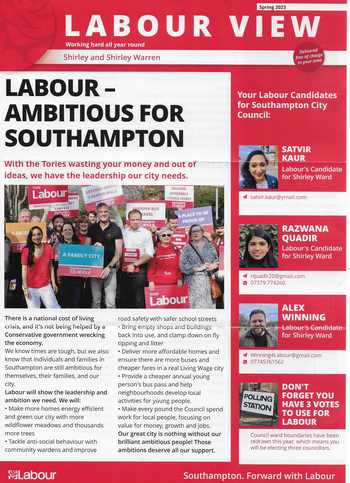 Thumbnail of leaflet from Alex Winning