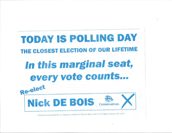 Thumbnail of leaflet from Nick de Bois
