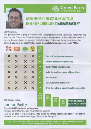 Thumbnail of leaflet from Jonathan Bartley