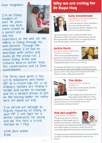 Thumbnail of leaflet from Deidre Brock