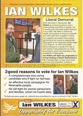 Thumbnail of leaflet from Ian Frank Wilkes