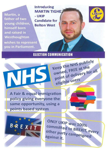 Thumbnail of leaflet from Martin Tighe