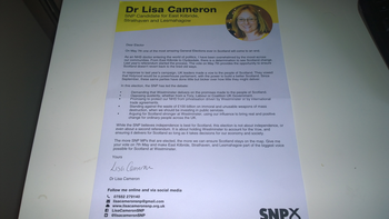 Thumbnail of leaflet from Lisa Cameron