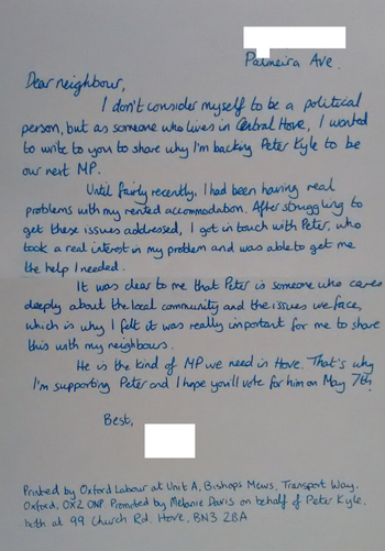 Thumbnail of leaflet from Peter Kyle