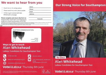 Thumbnail of leaflet from Alan Whitehead