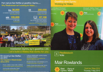Thumbnail of leaflet from Mair Eluned Rowlands
