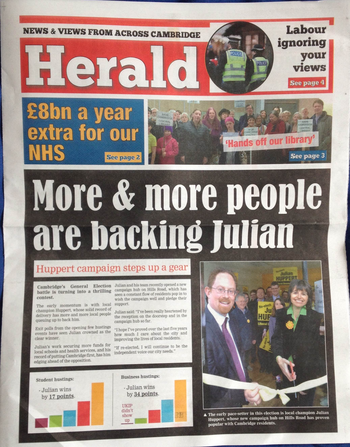 Thumbnail of leaflet from Julian Huppert