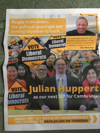Thumbnail of leaflet from Julian Huppert