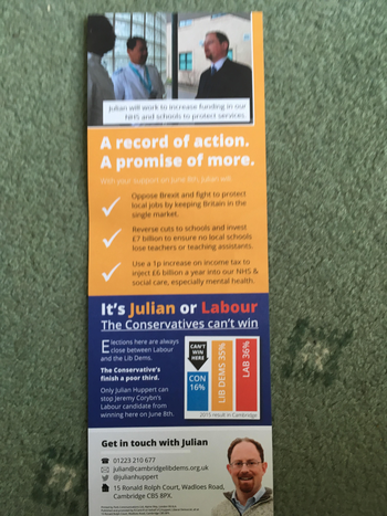 Thumbnail of leaflet from Julian Huppert
