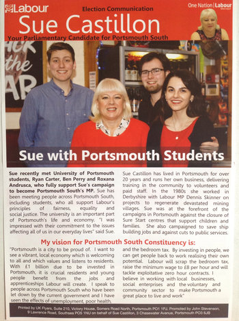 Thumbnail of leaflet from Sue Castillon