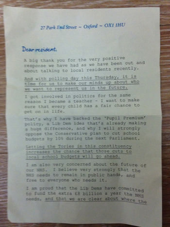 Thumbnail of leaflet from Layla Moran