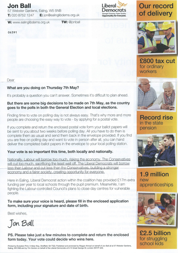 Thumbnail of leaflet from Jon Ball