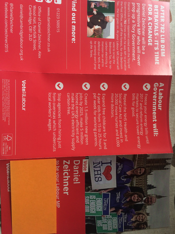 Thumbnail of leaflet from Daniel Zeichner