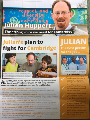 Thumbnail of leaflet from Julian Huppert