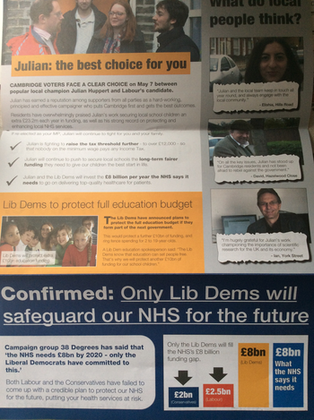 Thumbnail of leaflet from Julian Huppert