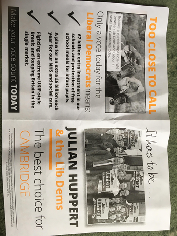 Thumbnail of leaflet from Julian Huppert