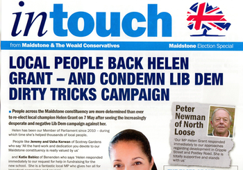 Thumbnail of leaflet from Helen Grant