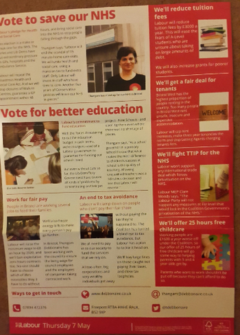 Thumbnail of leaflet from Thangam Debbonaire