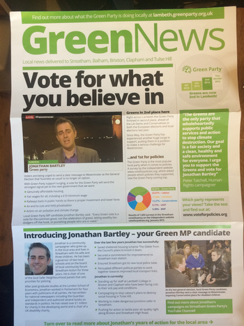 Thumbnail of leaflet from Jonathan Bartley
