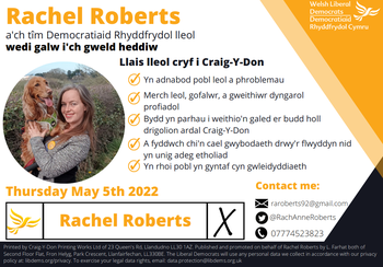 Thumbnail of leaflet from Rachael Roberts