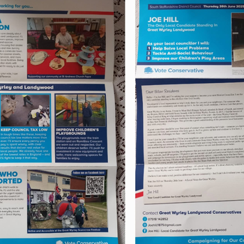 Thumbnail of leaflet - Conservative and Unionist Party leaflet