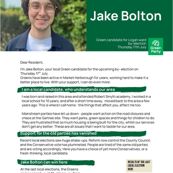 Thumbnail of leaflet - Green Party leaflet