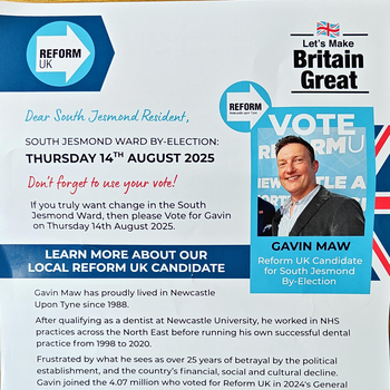 Thumbnail of leaflet - Reform UK leaflet